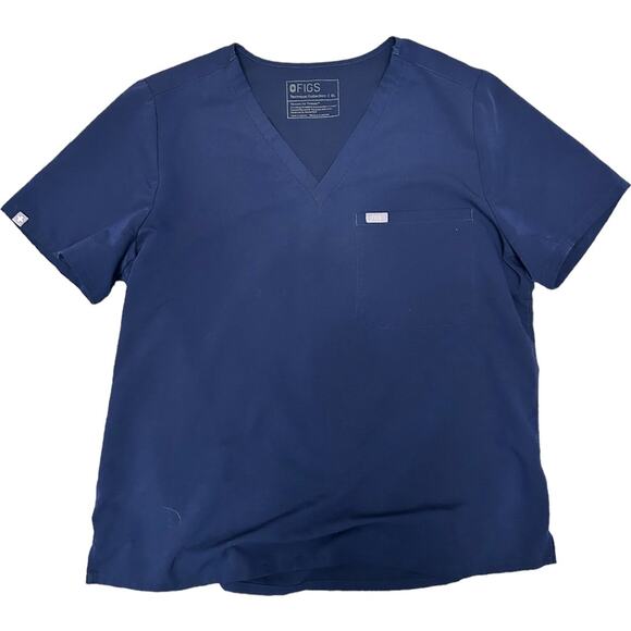 EUC Navy Figs Catarina One Pocket Scrub Top Women’s Extra Large XL - Picture 1 of 3